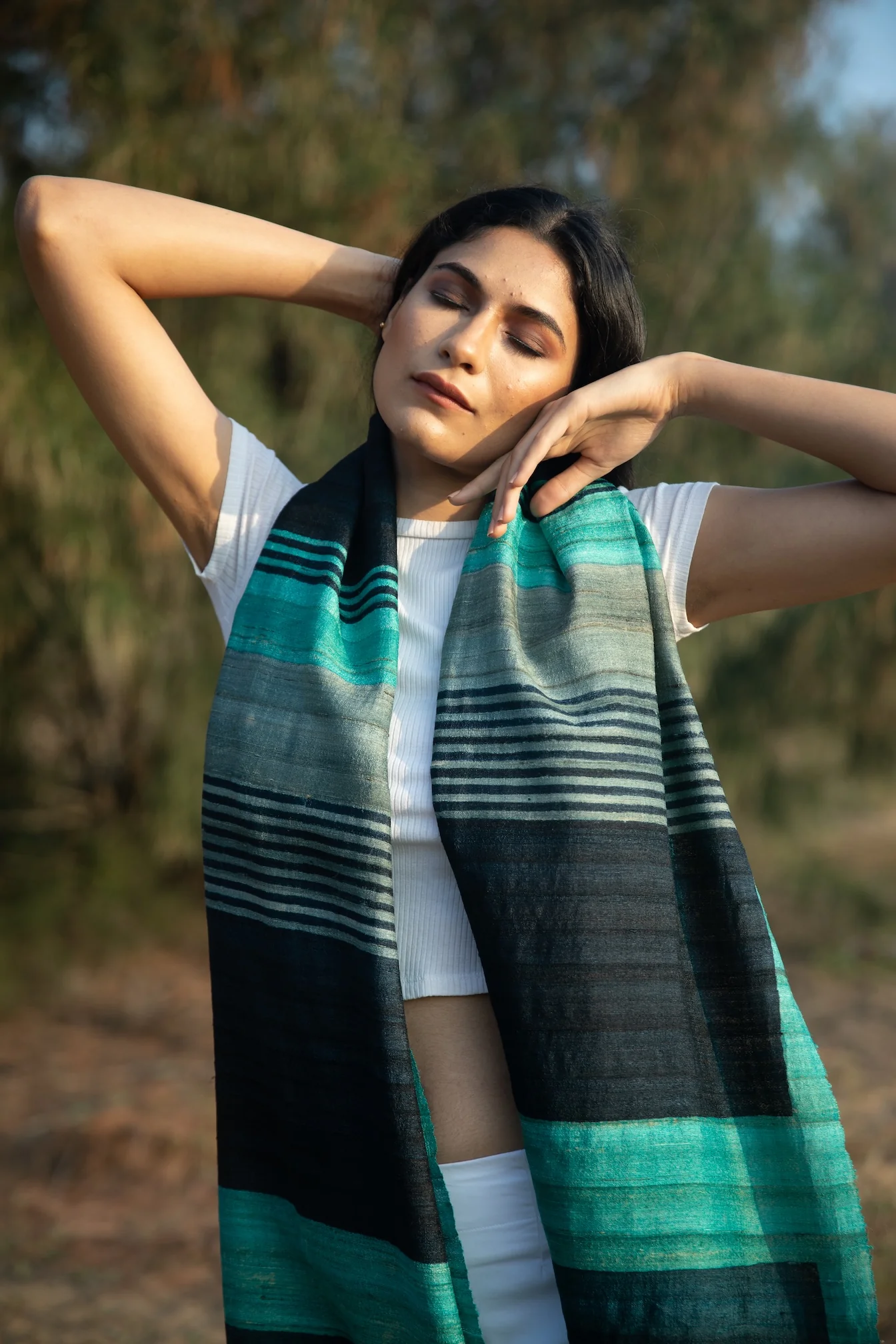 Aeshaane Peace Silk Scarves (Click for more options) - Image 4