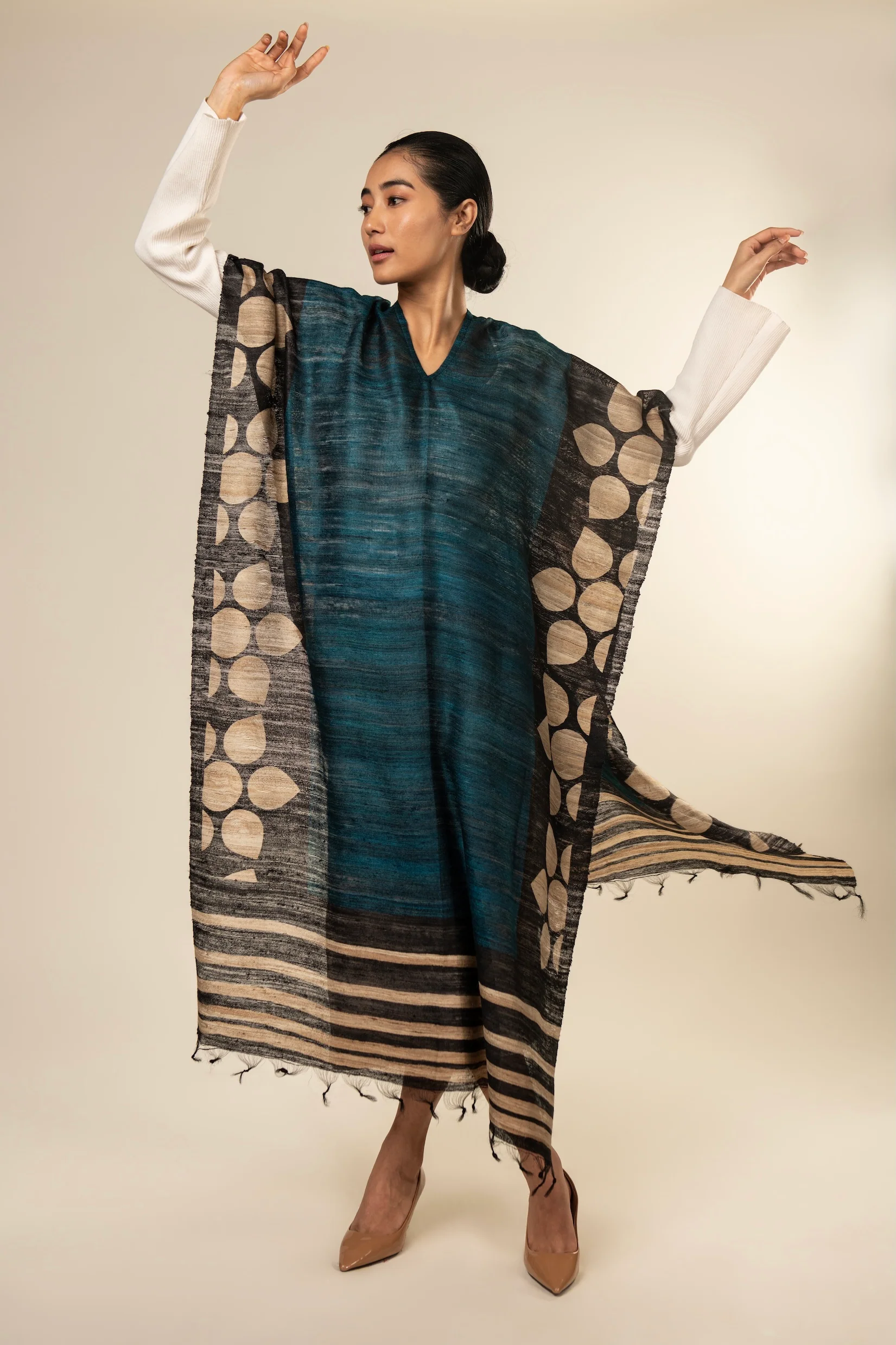 Aeshaane Tussar Peace Silk 3-in-1 Capes (Click for more options) - Image 12