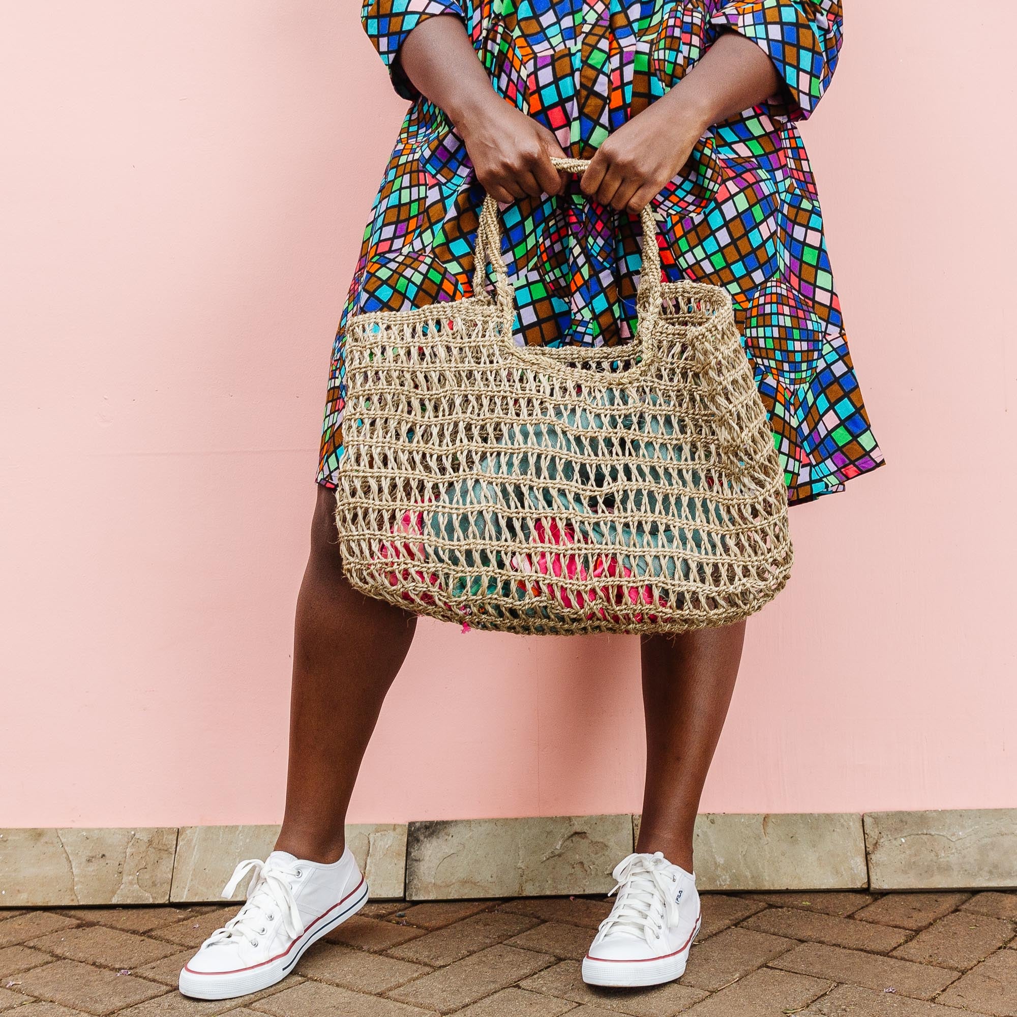 Handwoven Rattan Beach Bag