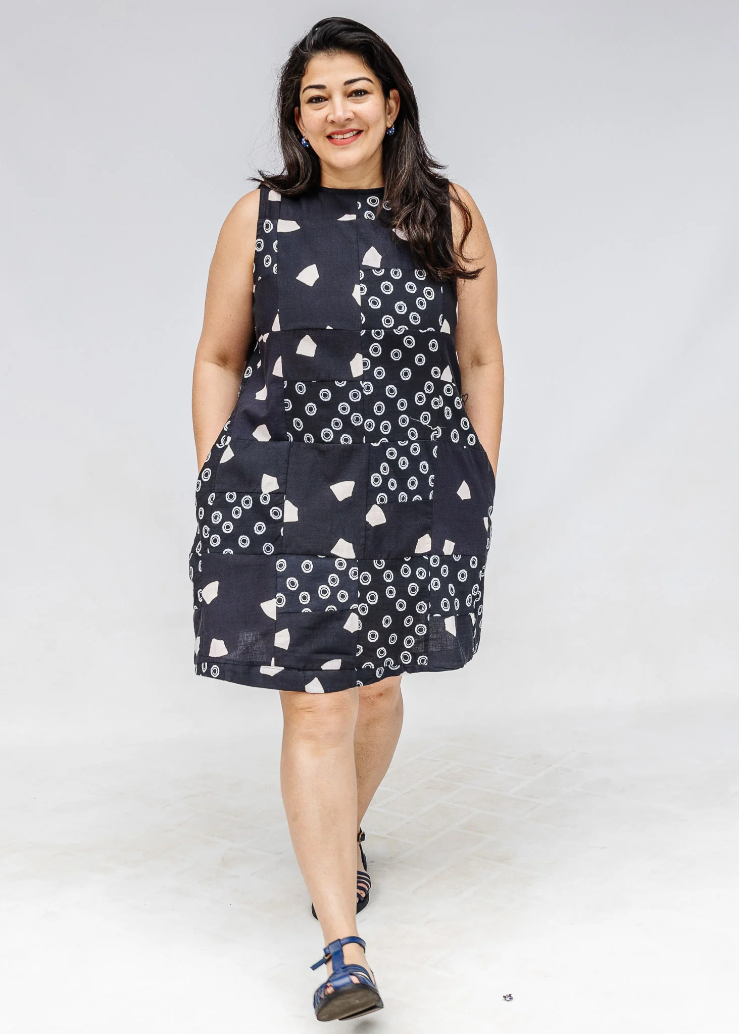 Callisto Patchwork Reversible Shift Dress