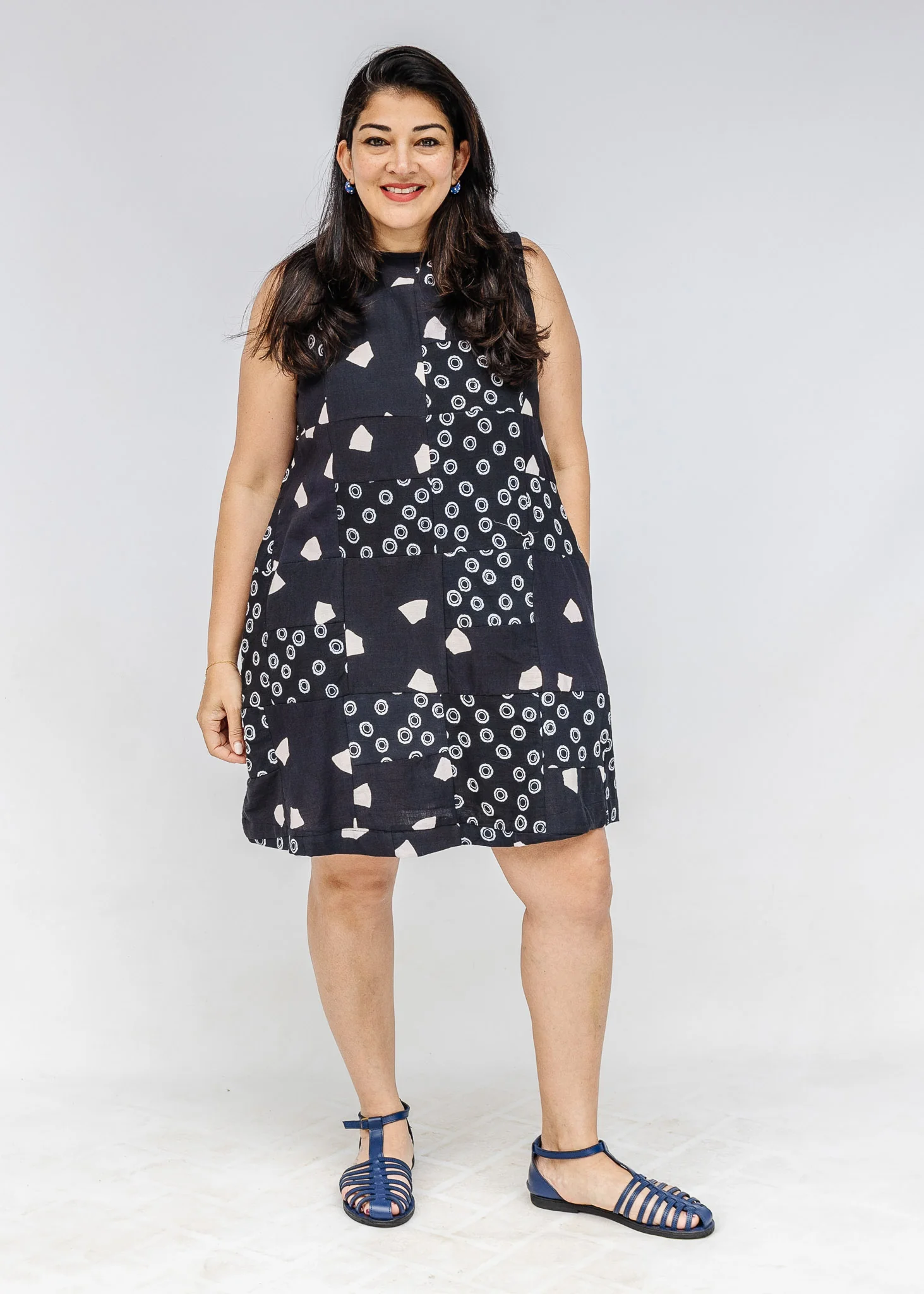 Callisto Patchwork Reversible Shift Dress - Image 6